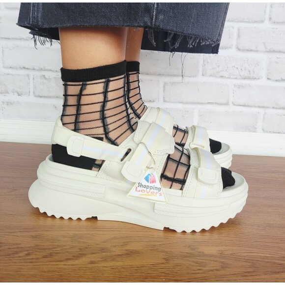 Converse Run Star Utility Sandal 7 CX Women Chunky Sandals Beige Leather A06481C - Picture 4 of 15